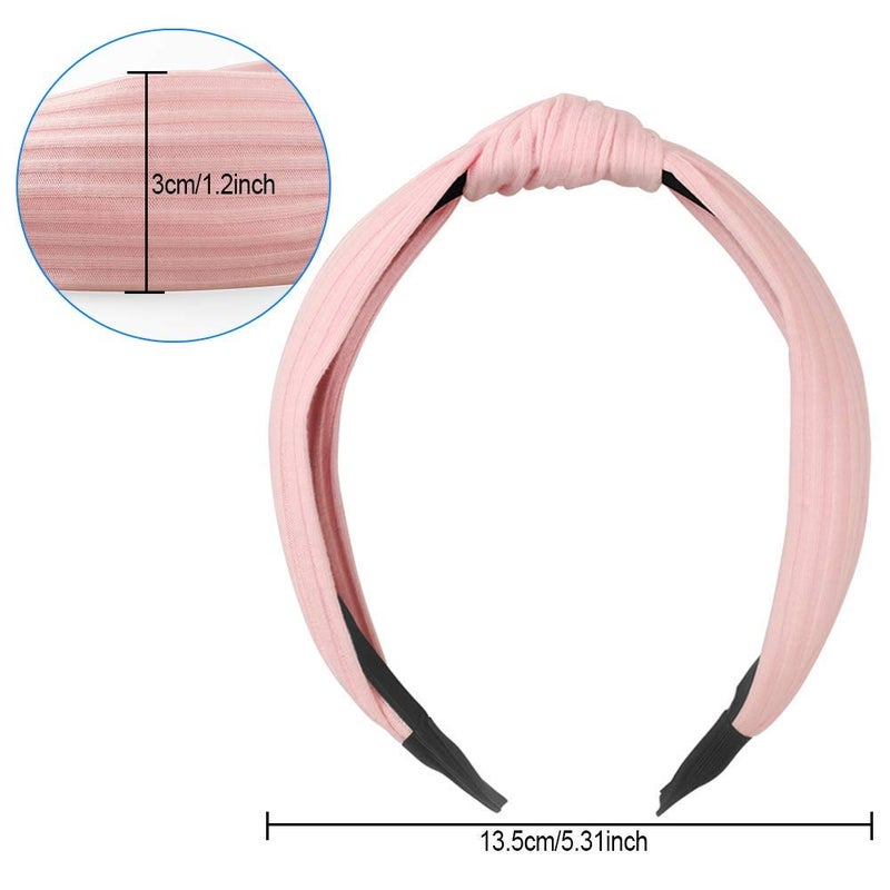 Emoly Upgraded 10 Pieces Wide Headbands Knot Turban Headband Hair Band Elastic Hair Accessories for Women, 10 Colors - Image 3